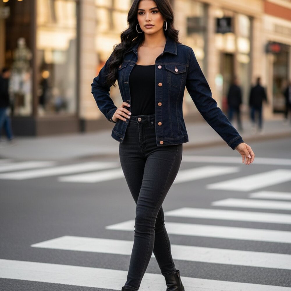 Love and Legend Dark Blue Jean Jacket